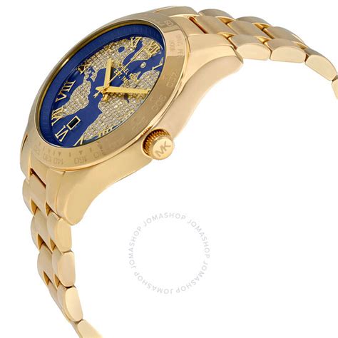 michael kors mk6243|Michael Kors Layton Blue Crystal Pave Dial Ladies Watch MK6243.